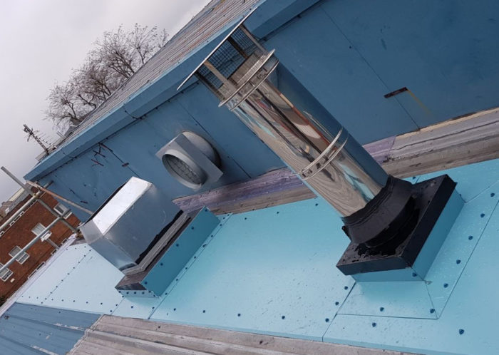 Deliveroo Kensington - Roof Repair - Industrial Cladding - Camclad Contractors Ltd Cambridge London UK