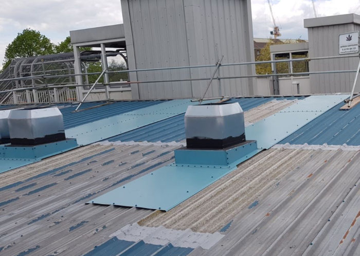 Deliveroo Kensington - Roof Maintenance - Industrial Cladding - Camclad Contractors Ltd Cambridge London UK