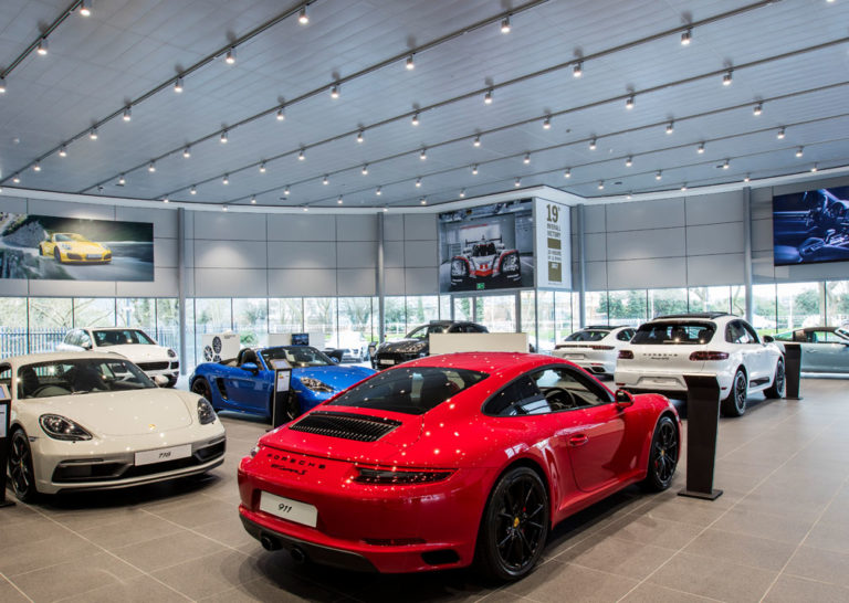 Camclad Contractors - Ltd East Anglia - Home Counties - Porsche Dealership Cladding - Industrial Cladding - Cladding Contractors - Constructionline Gold Member